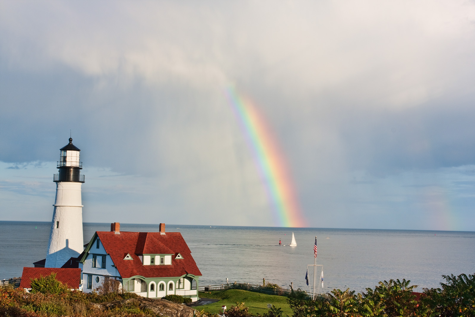 Portland Head Lighthouse Rainbow