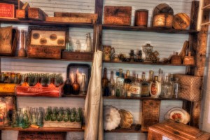On the Shelves of the General Store