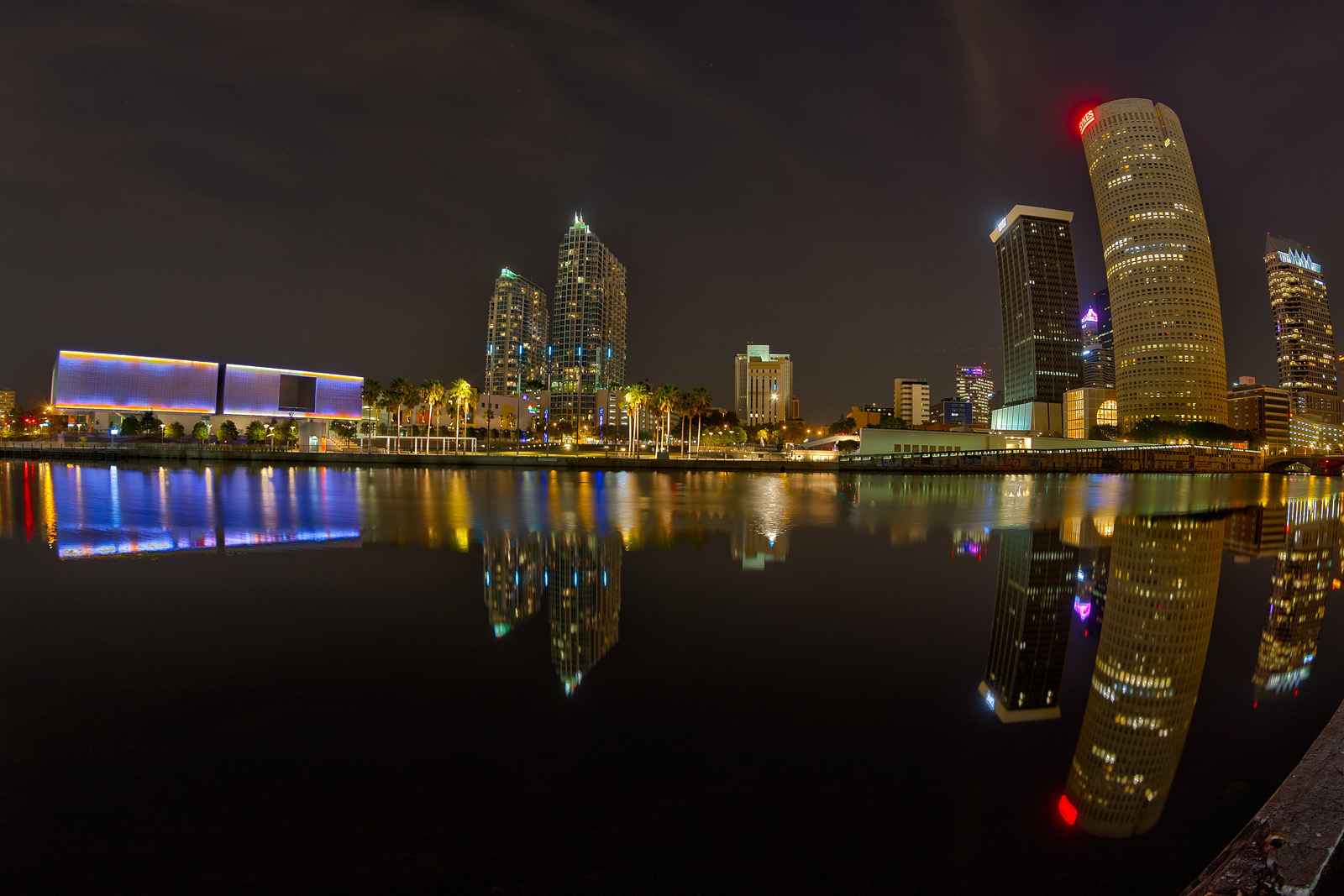 Reflected Downtown Tampa at Night