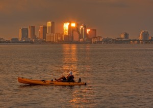 Tampa Kayaker Sunset