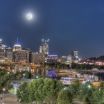 Pittsburgh Full Moon From Heinz Field