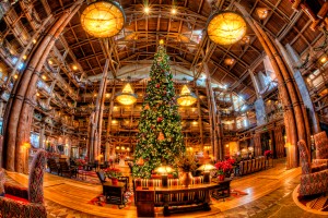 Wilderness Lodge Lobby at Christmas