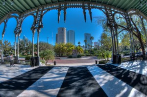 Downtown Tampa from University of Tampa Porch