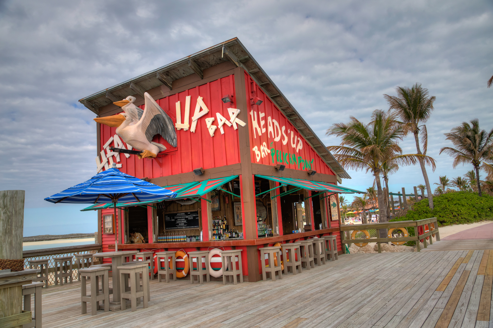 Heads Up Bar, Castaway Cay, Bahamas