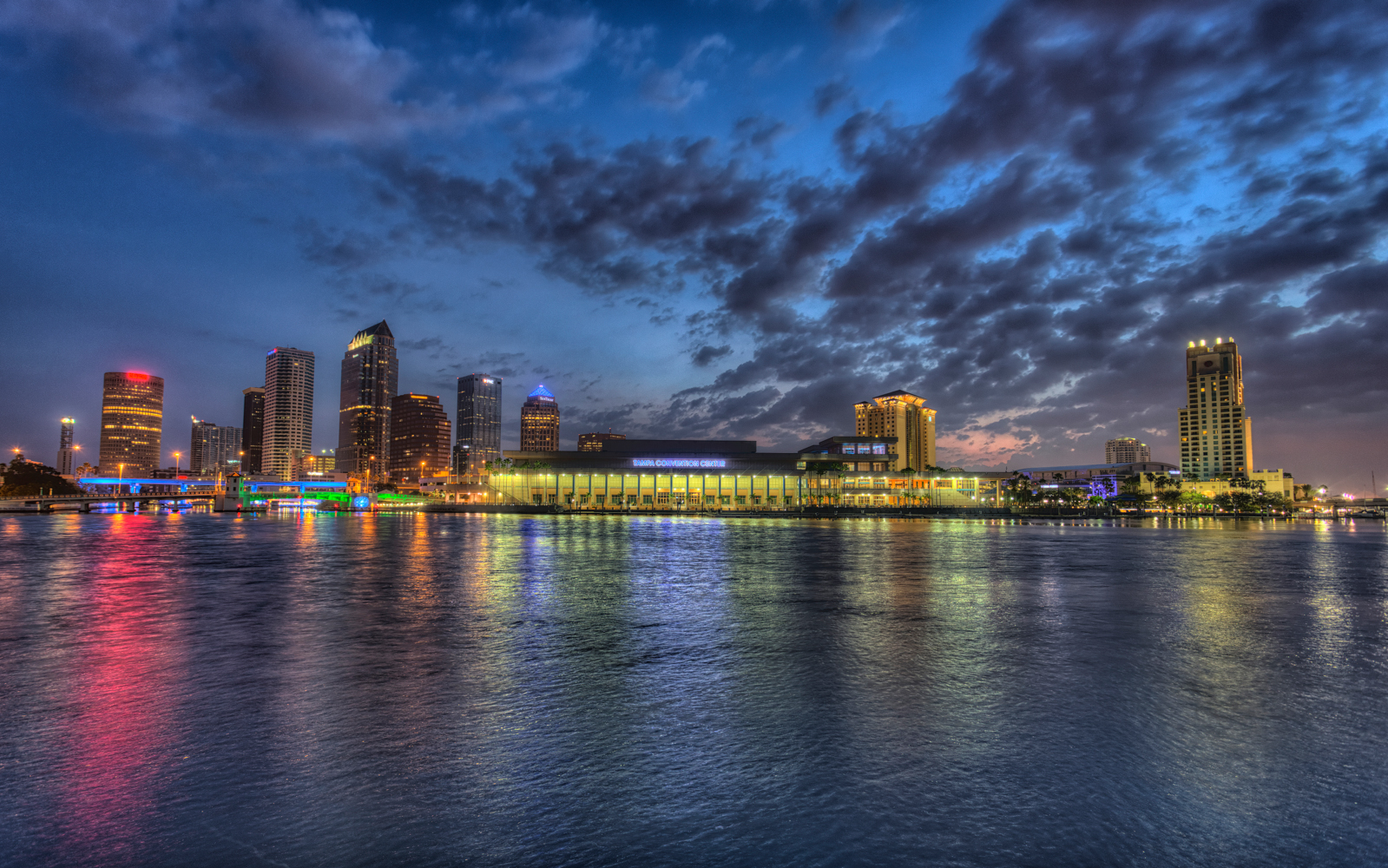 Tampa Waterfront with Clouds