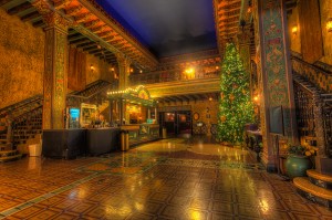Tampa Theater Lobby with Christmas Tree