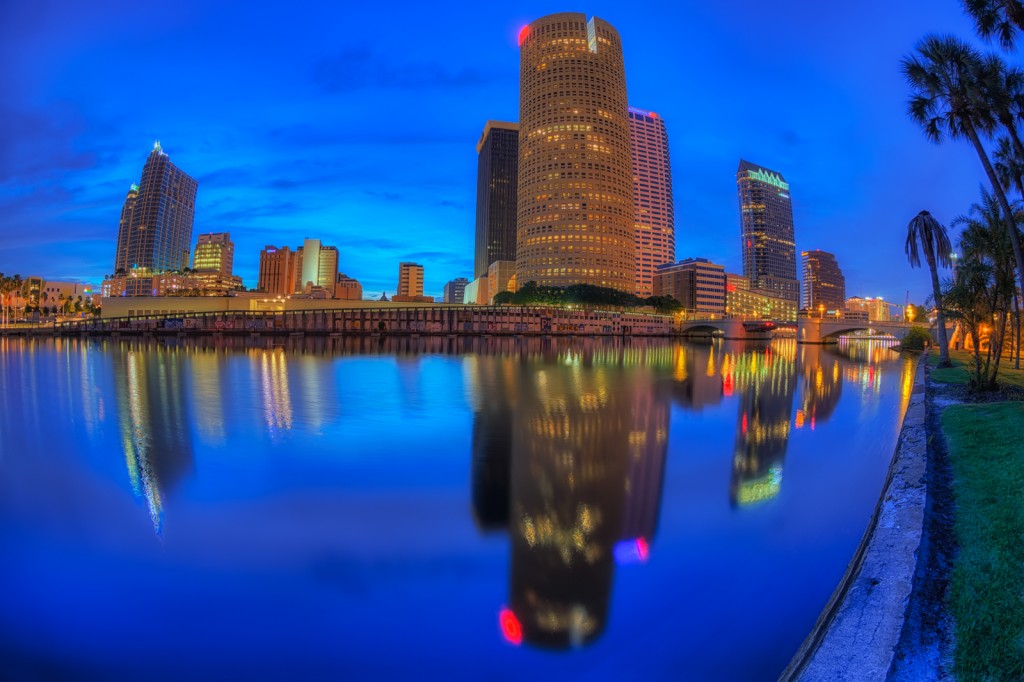 Hillsborough River Reflection of Downtown Tampa
