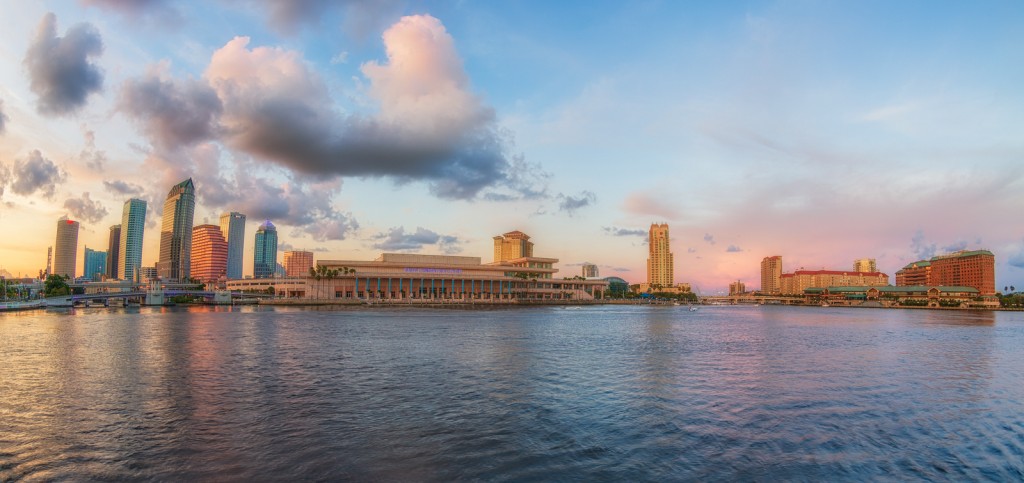 Tampa Skyline and Harbour Island Panorama