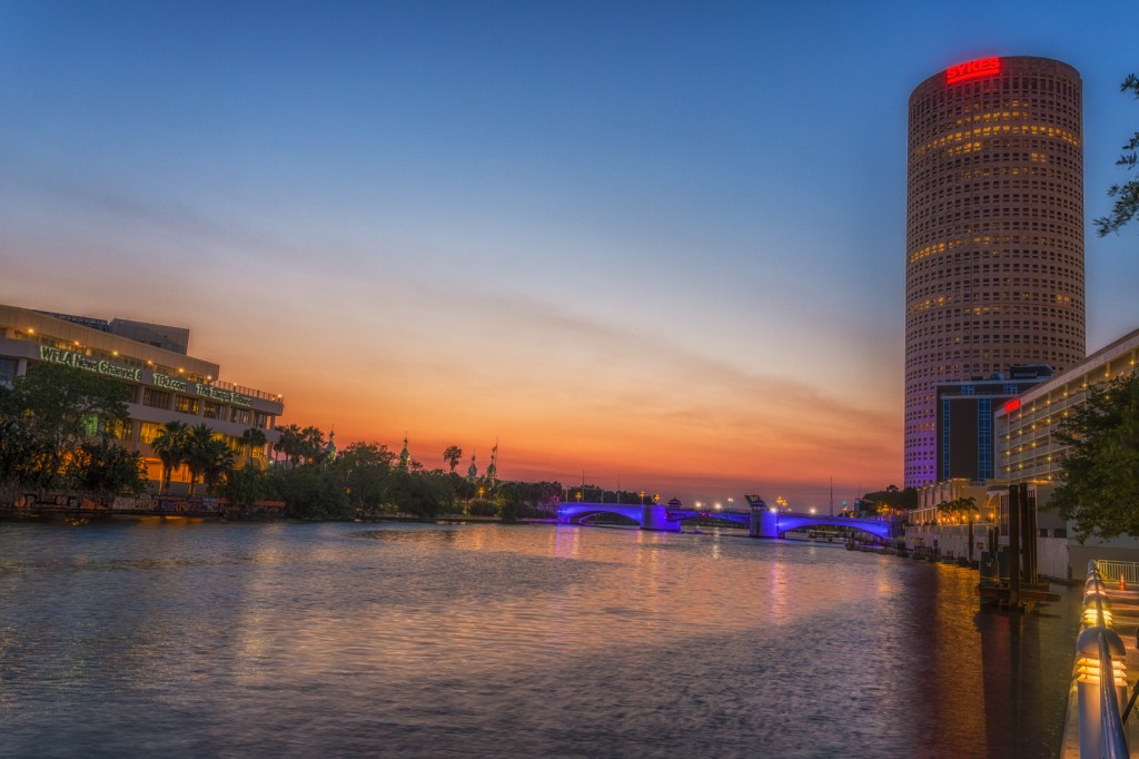 Hillsborough River view from the Sheraton Tampa Riverwalk Hotel