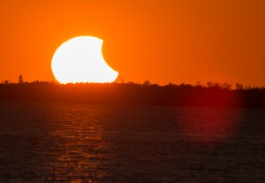 Partial solar eclipse from Picnic Island