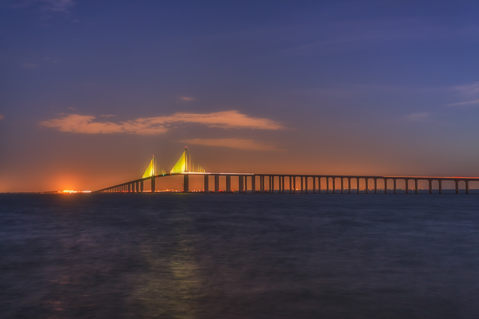 Sunshine Skyway Bridge Dawn 3_14, St Petersburg, Florida