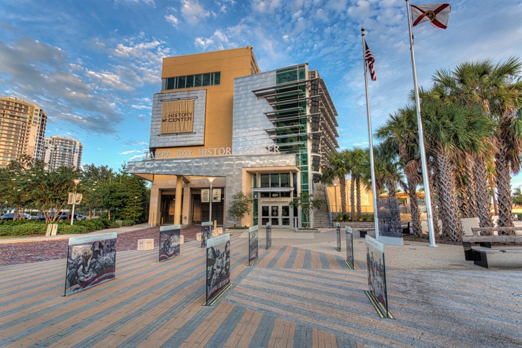 Tampa Bay History Center from Hero's Plaza