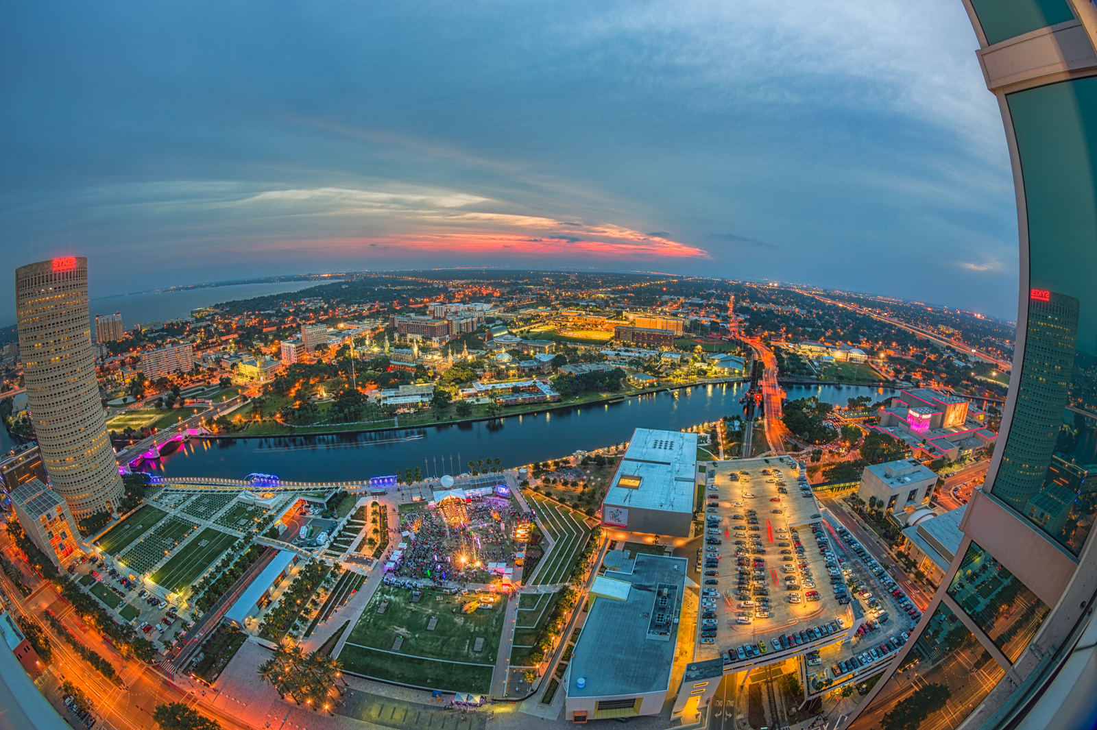 Fisheye View over University of Tampa, Tampa, Florida