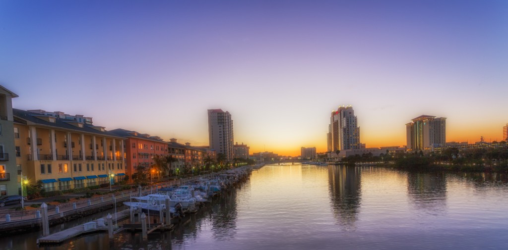 Harbour Island and Garrison Channel Dusk, Tampa, Florida