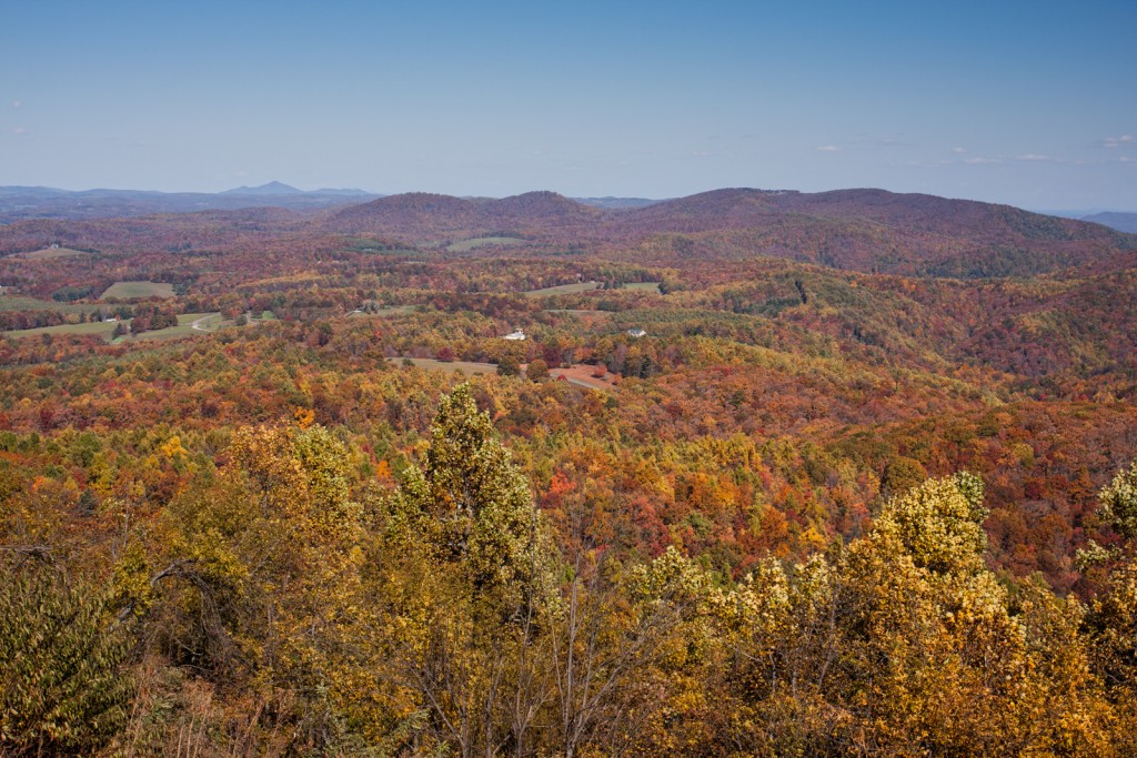 Fall view from the Parkway, Blue Ridge Parkway, North Carolina
