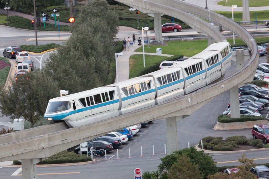 Monorail curve, Disney World, Orlando, Florida