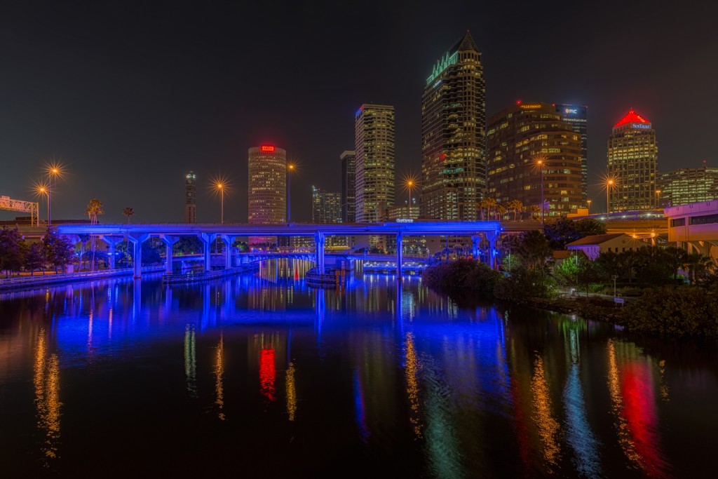 Platt Street Bridge Starbursts, Tampa, Florida