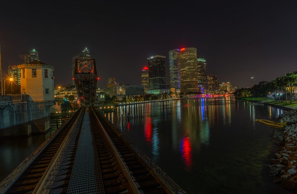 Tampa and the Rail Bridge, Tampa, Florida