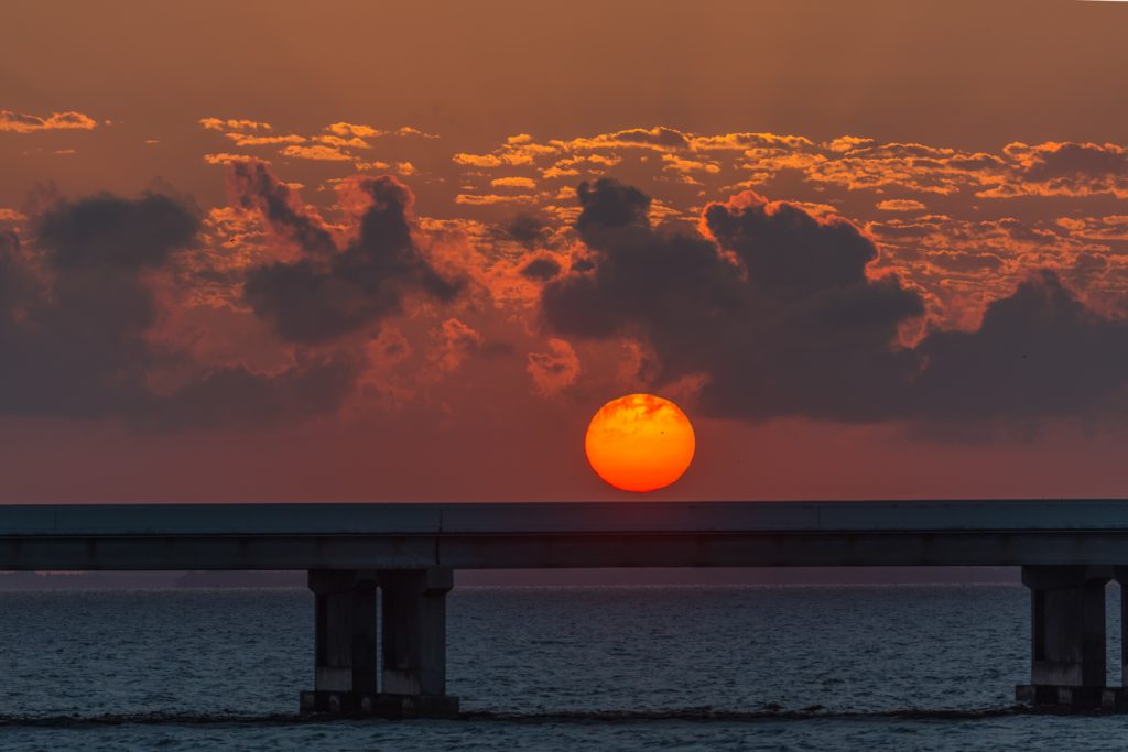 Full Sun over Skyway Bridge, St Petersburg, Florida