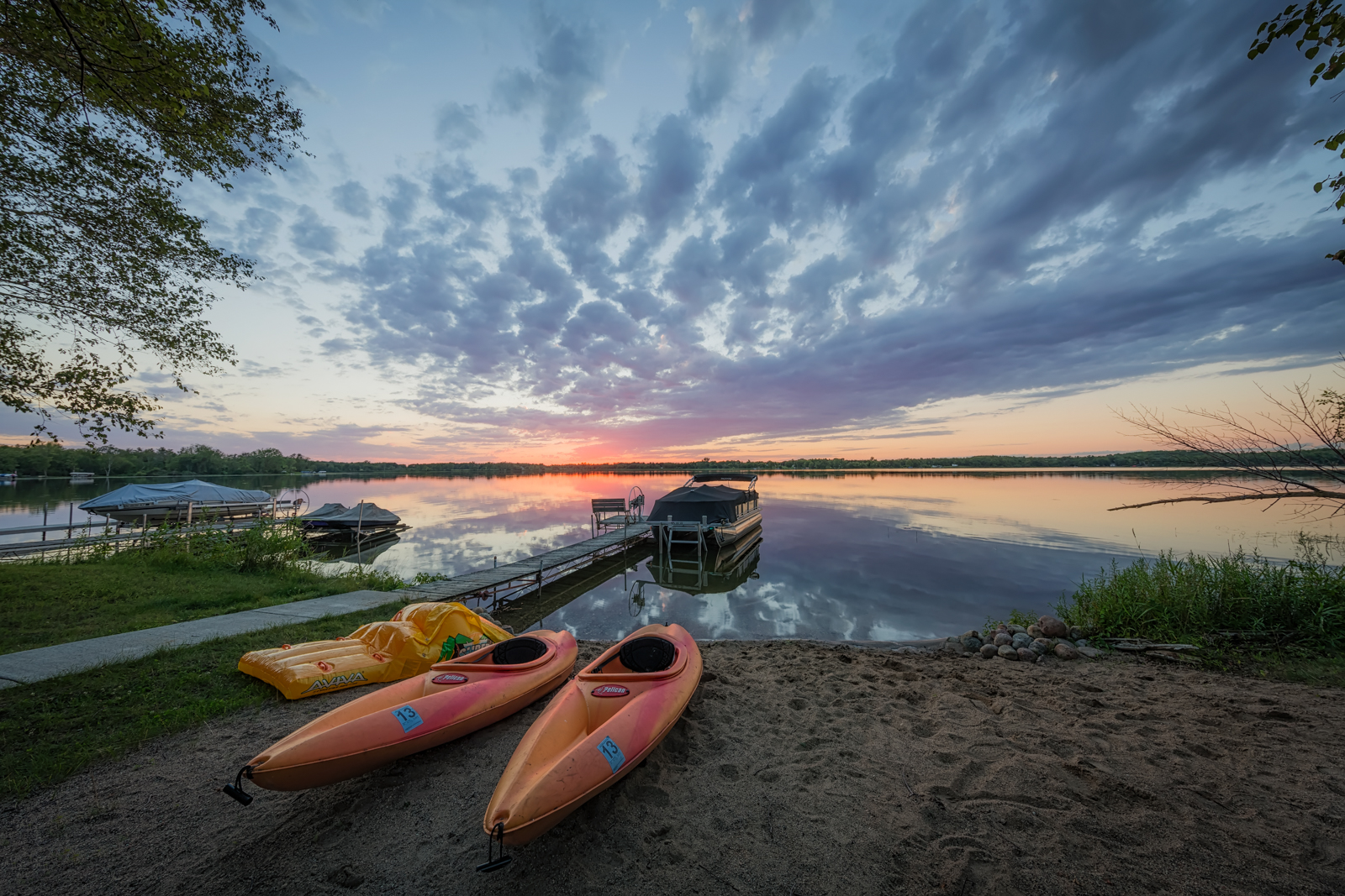 Kayak Sunset on Dead Lake, Dent, Minnesota