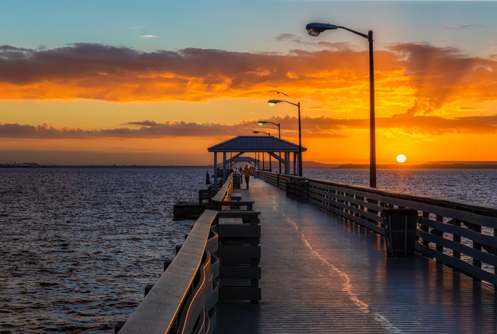 Sunrise Complete at Ballast Point Pier, Tampa, Florida
