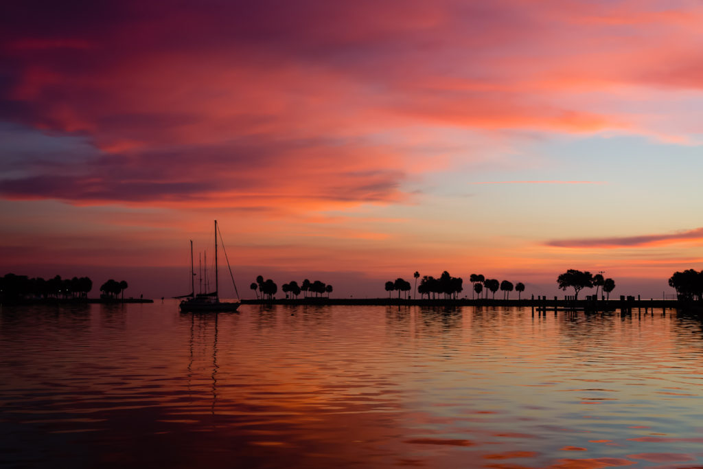 Pink Dawn in Vinoy Basin, St Petersburg, Florida