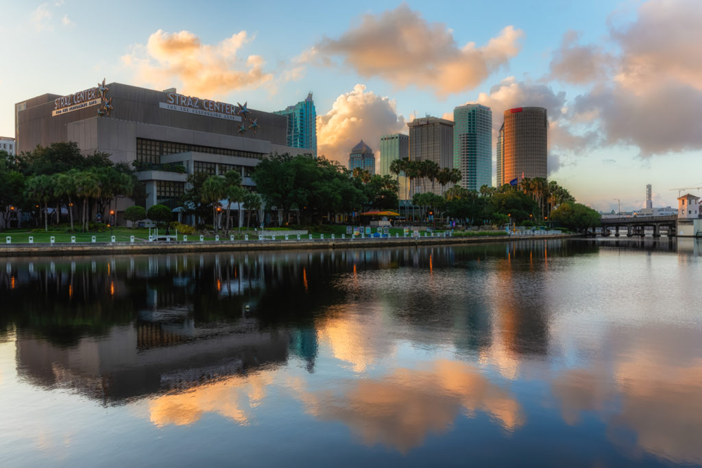 Tampa Sunrise Reflection from Julian Lane Park