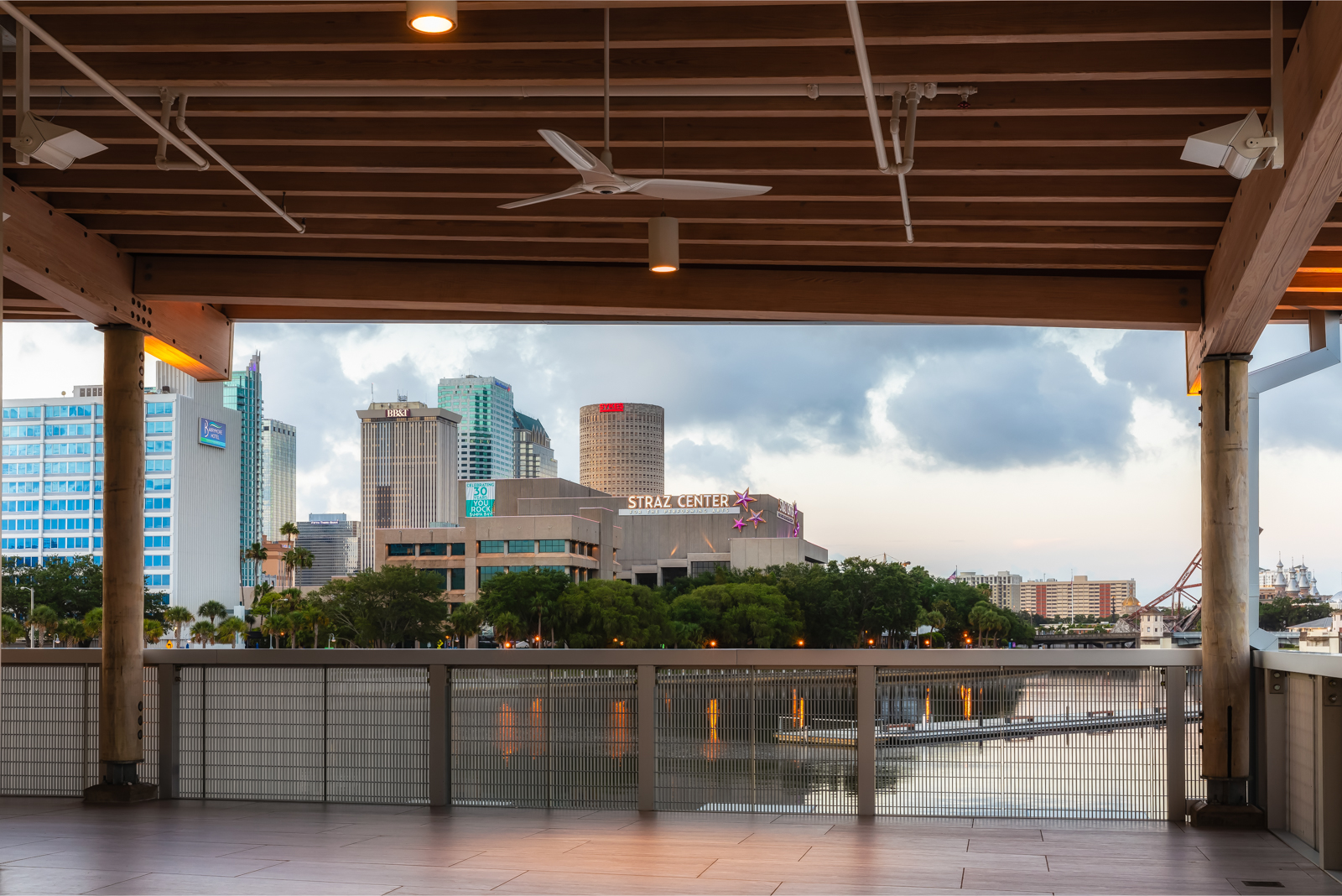Tampa from Deck of River Center at Julian Lane Park, Tampa, Florida