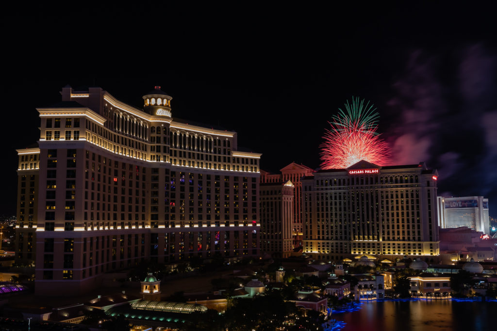 Fireworks over Caesar's Palace, Las Vegas, Nevada