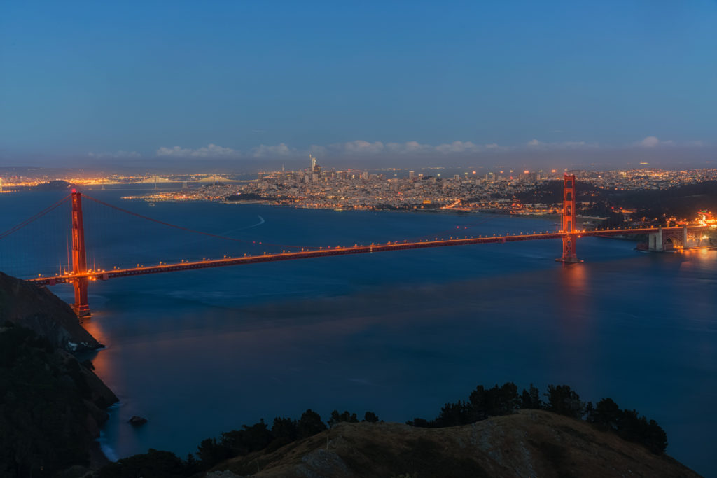 Golden Gate Bridge and San Francisco, California