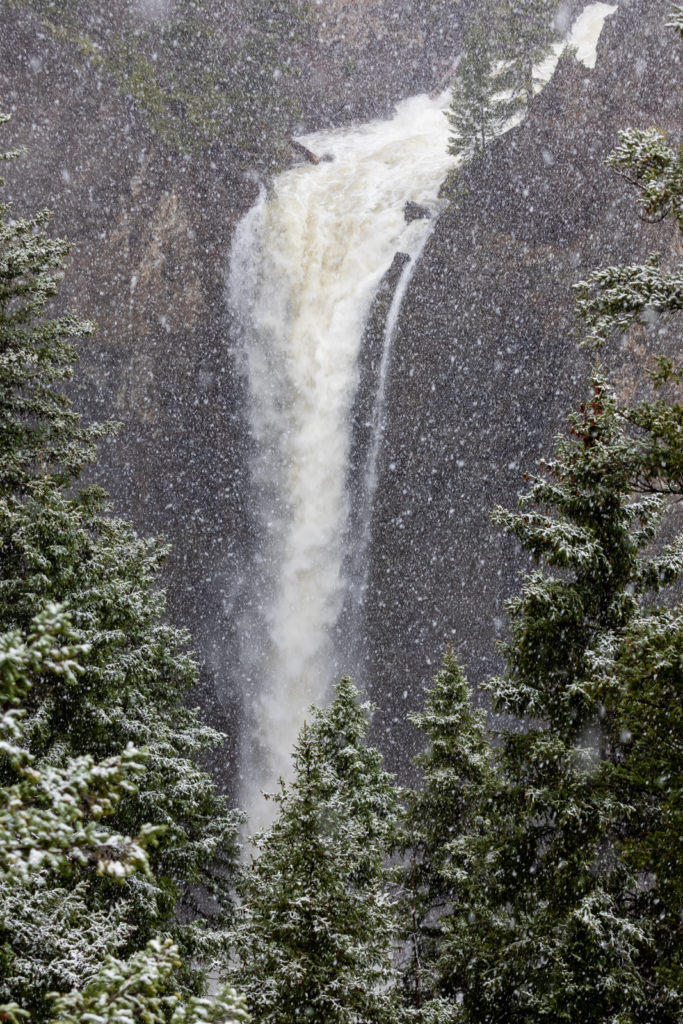 Tower Falls in Snow
