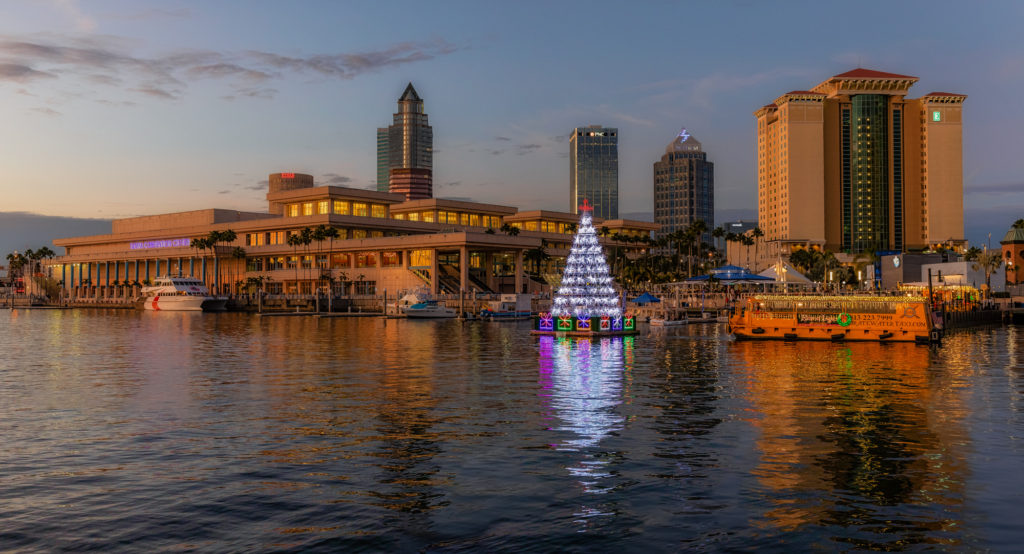 Floating Christmas Tree at Tampa Convention Center