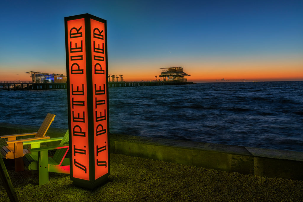 St Pete Pier with Red Sign