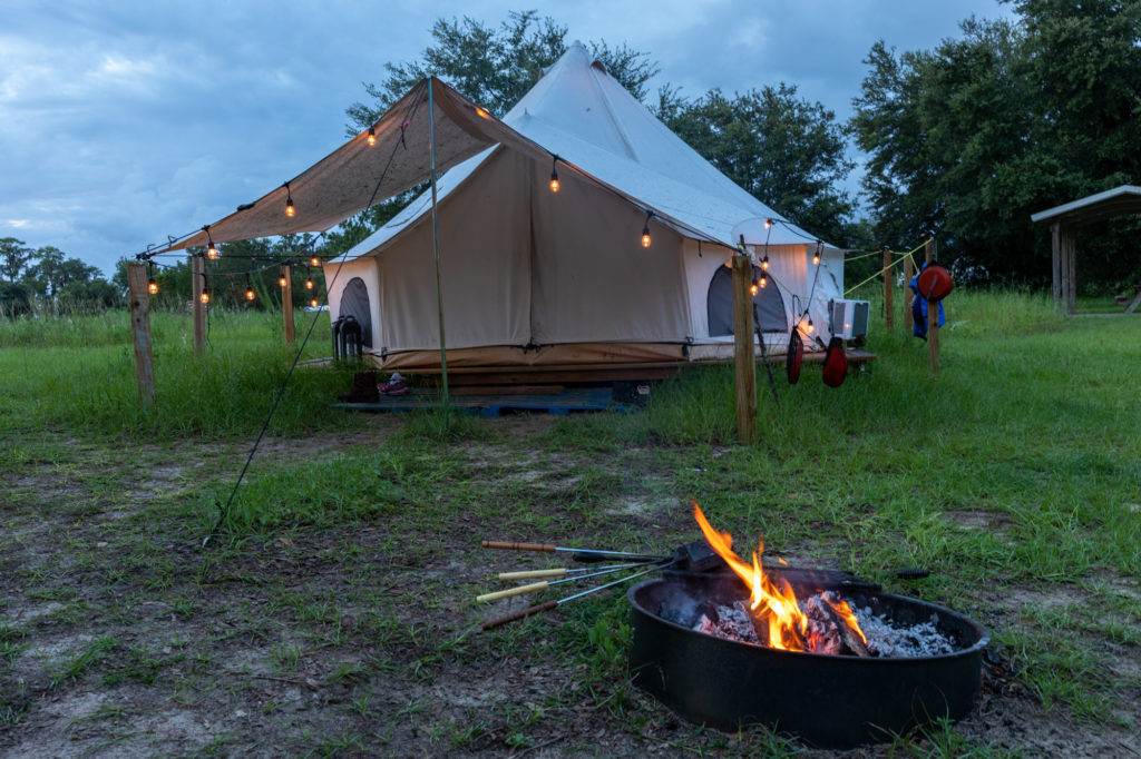 Glamping Tent and Fire Pit