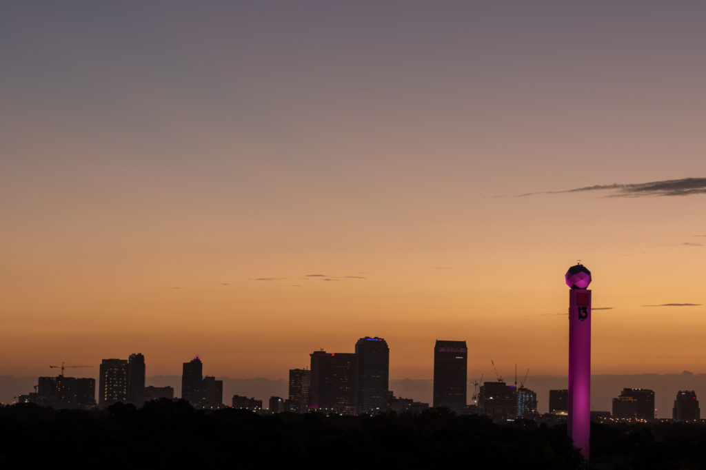 Fox 13 Skytower and Tampa Skyline