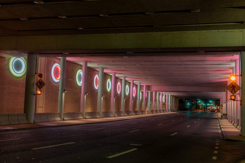 Lights on Tampa Installation Convention Center Tunnel