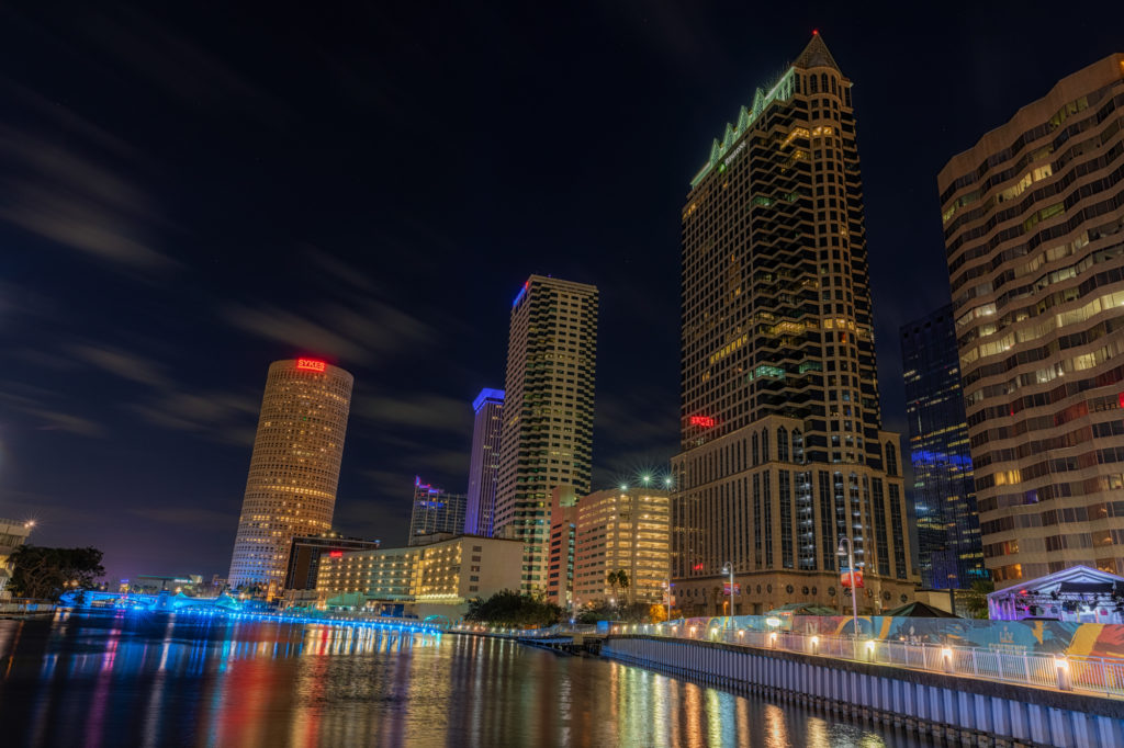 Tampa Skyline along the Riverwalk