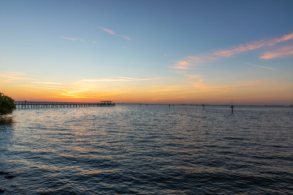 Safety Harbor Pier Just before Sunrise Wide