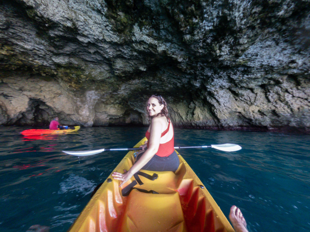 Kayaking in a Cave