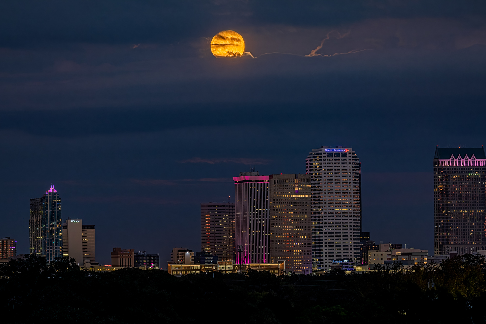 Hunters Moon Over Tampa