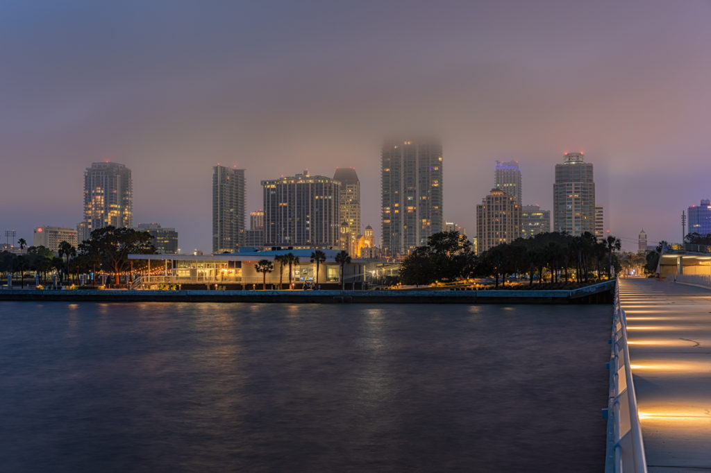 Foggy View of St Pete and Doc Fords from the Pier