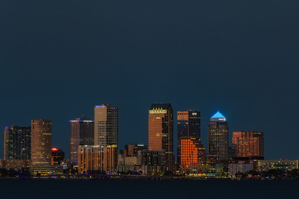 Tampa at Night from Ballast Point