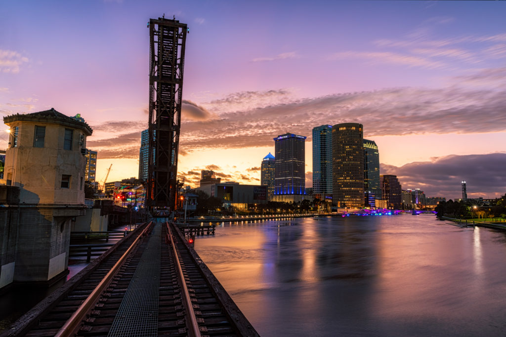 Tampa Railbridge Sunrise